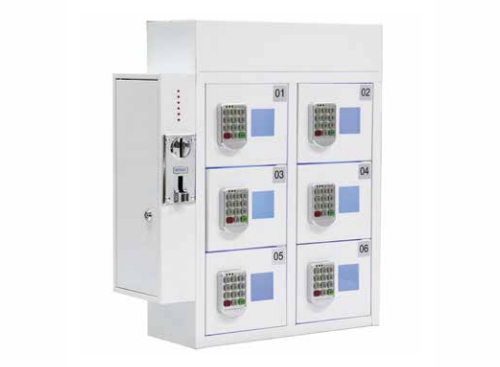 6-Door Coin Operated Mobile Charging Station with Digital Pin Lock