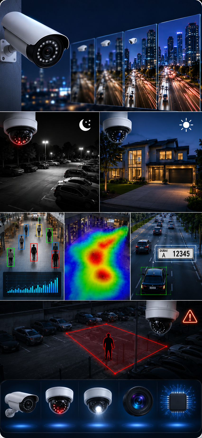 4K CCTV camera and smart sensors