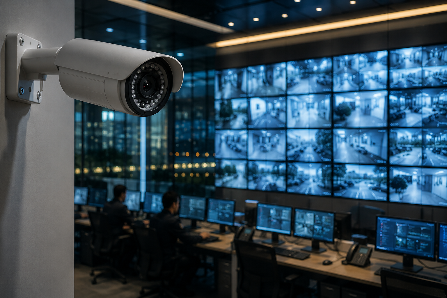 Professional CCTV security camera installation