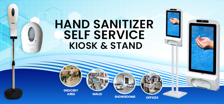 Automatic Hand Sanitizer Dispenser - Self Service Kiosk and Stand Automatic Hand Sanitizer Dispenser - Self Service Kiosk and Stand