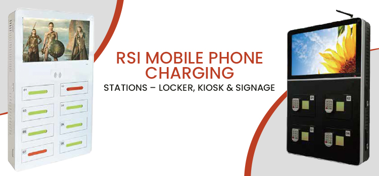 RSI Mobile Phone Charging Stations – Locker, Kiosk and Signage
