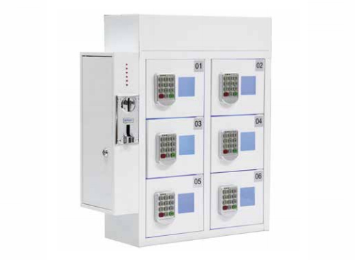 6-Door Coin Operated Mobile Charging Station with Digital Pin Lock 6-Door Coin Operated Mobile Charging Station with Digital Pin Lock