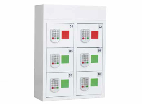 6-Door Mobile Charging Station with Digital Pin Lock 6-Door Mobile Charging Station with Digital Pin Lock