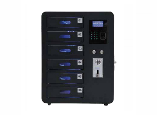 6-Door Coin Operated Mobile Charging Station with Biometrics/Fingerprint Lock